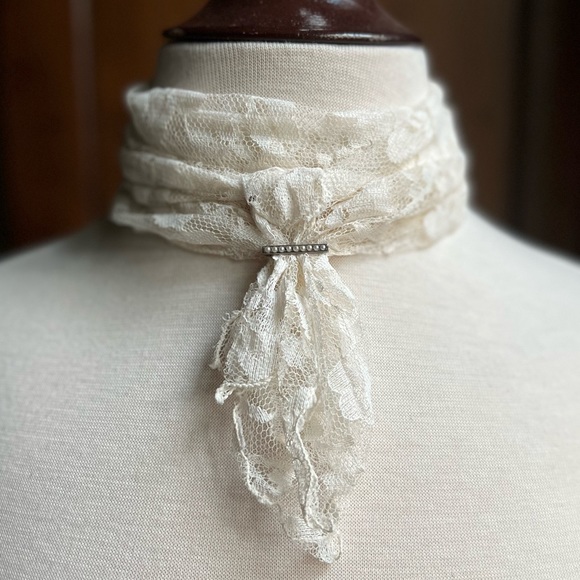 Seed Pearl Bar Pin, Miniature Lingerie Pin, Lace Pin, Signed - Picture 1 of 13